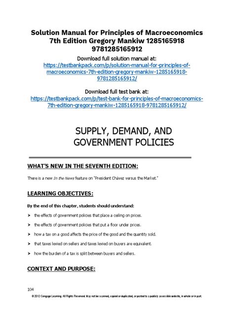 Principles of Macroeconomics 7th Edition Gregory Mankiw Solutions ...