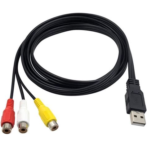 Duttek C Ble Usb Vers Rca Usb M Le Vers Rca Femelle R Partiteur