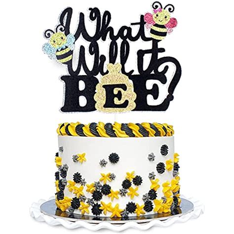 What Will It Bee Gender Reveal Cake Topper Baby Shower Spring Bumble