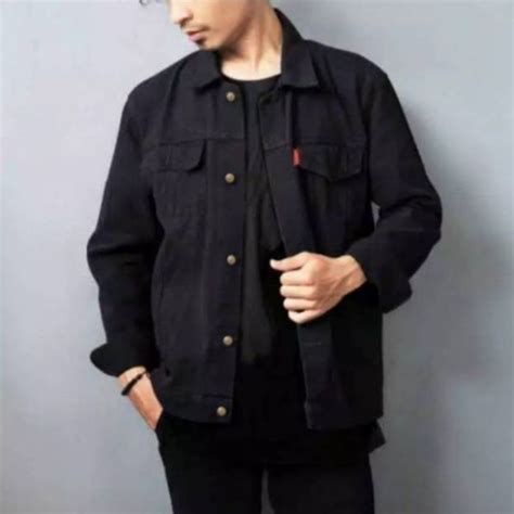 Jual Jaket Jeans Pria Levis Hitam Pekat Keren Terbaru Jacket Denim