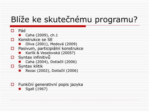 PPT Vybran é kapitoly z české morfologie a syntaxe i PowerPoint