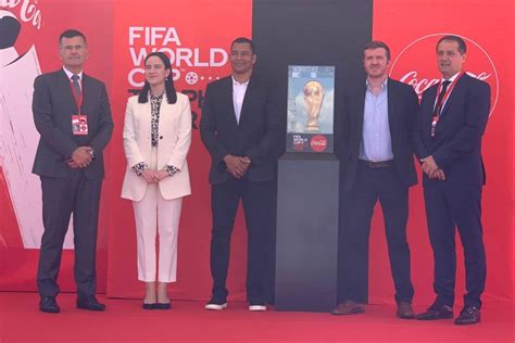 Brazilian Football Legend Gilberto Silva Presents World Cup Trophy In