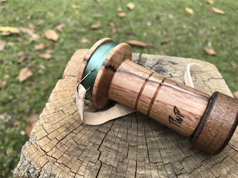 Spalted Oak Hobo Handline With Storage Compartment Survival Fishing