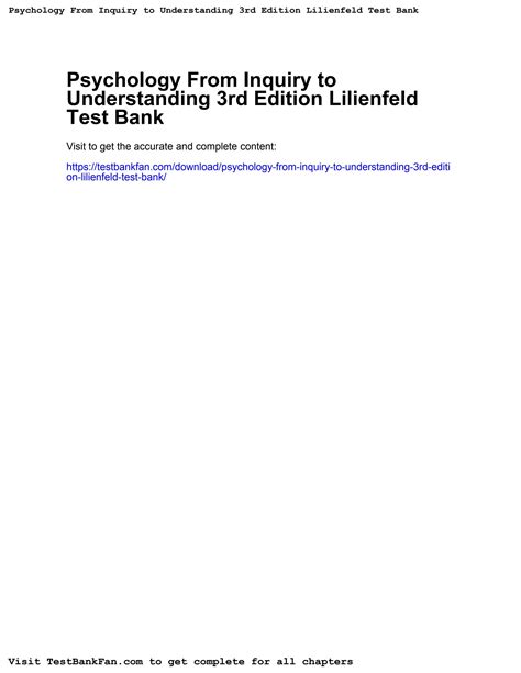 Fulldownloadpsychology From Inquiry To Understanding 3rd Edition