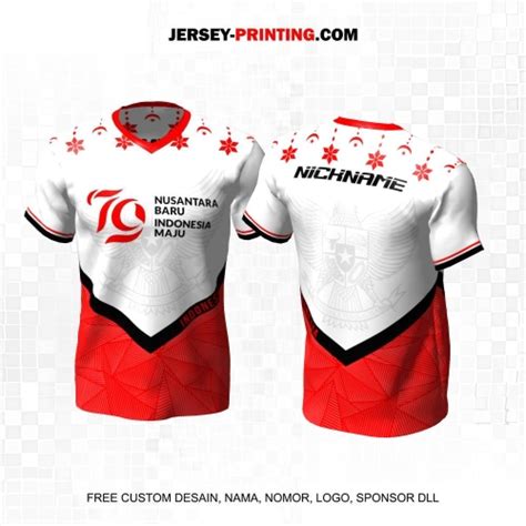 Jersey HUT RI 79 Kemerdekaan Indonesia 17 Agustus Putih Motif Garuda