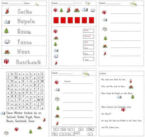 Wörter schreiben im Advent gpaed de
