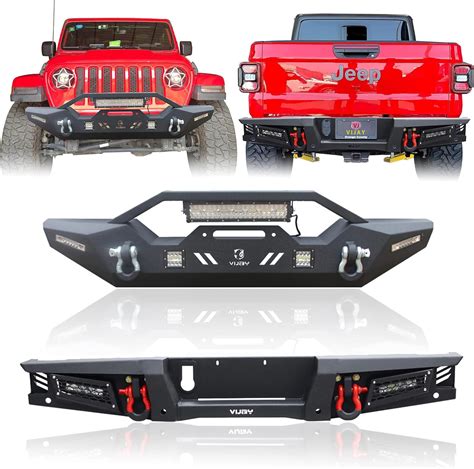 Buy Tioyar Front Bumper And Rear Bumper Texture Black Withwinch Plate 7