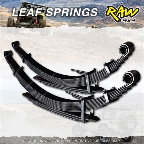 Pair Rear RAW 4x4 40mm Lift Leaf Springs For Nissan Frontier Navara D21