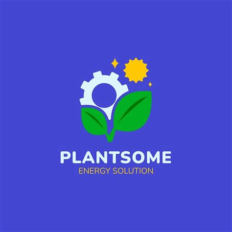 Logotipo de energía renovable de diseño plano Vector Gratis