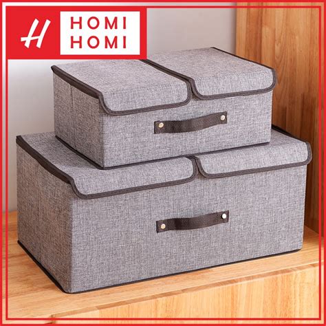 Jual Homihomi Storage Box Baju Tempat Penyimpanan Pakaian Keranjang