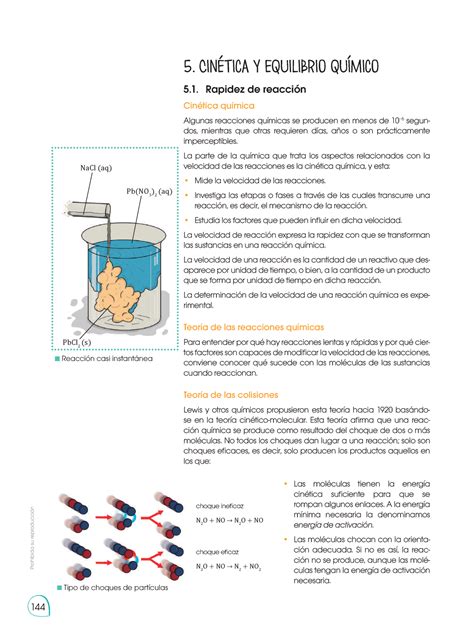 Cin Tica Y Equilibrio Qu Mico Prohibida Su Reproducci N Nacl Aq