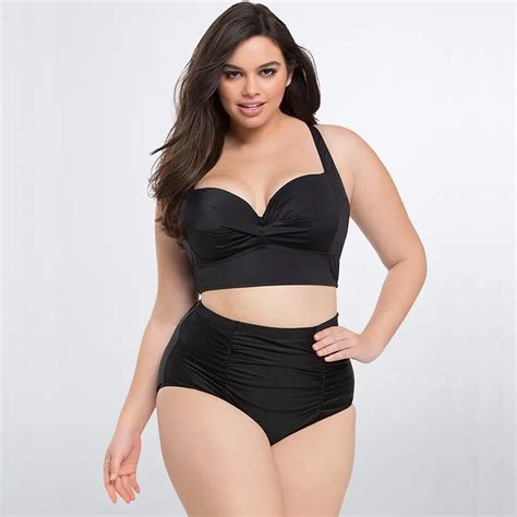 Traje De Ba O De Talla Grande Para Mujer Conjunto De Bikini De Cintura