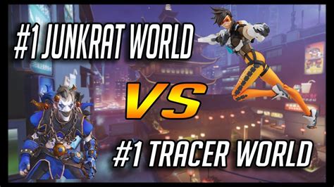 1 Tracer World Vs 1 Junkrat World Youtube