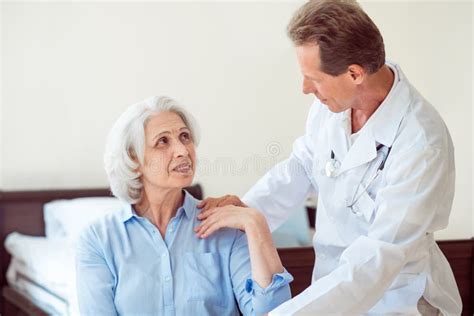 Doctor With Old Woman Stock Photo Image Of Medical Rehab 75993294