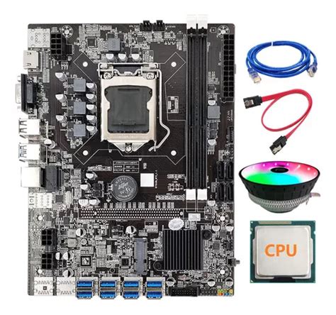 Placa Base Minera B75 Btc Lga1155 8xpcie Usb Compatible Con Meses Sin