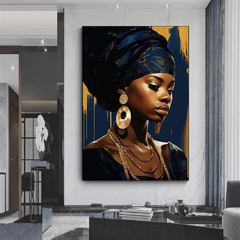 African Woman Wall Art African Woman Canvas Print African Etsy