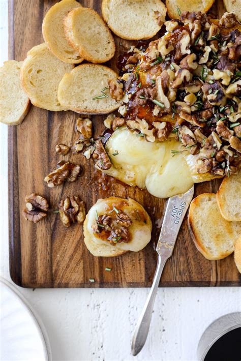 Honey Baked Brie With Fig Jam And Walnuts Simply Scratch