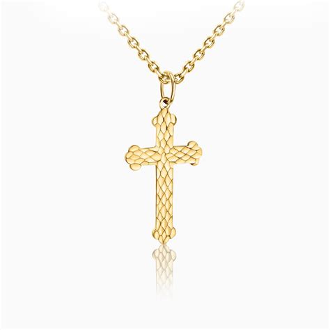 K Gold Cross Pendant G Queen Of Hearts Jewelry