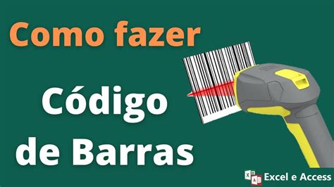 Como Fazer Código De Barras No Excel Youtube