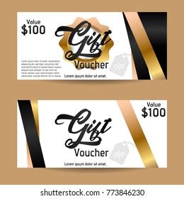 Voucher Design Template Stock Vector (Royalty Free) 773846230 ...