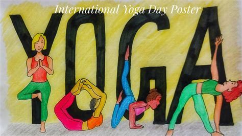 International Yoga Day Drawing For Beginners World Yoga Day Poster