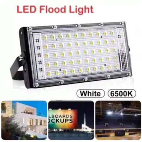 Jual Lampu Sorot Flood Light Waterproof 4500 Lumens 50Watt 6500K A8