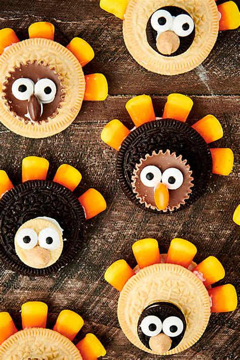 Oreo Turkey Cookies - Kid Friendly Thanksgiving Dessert!