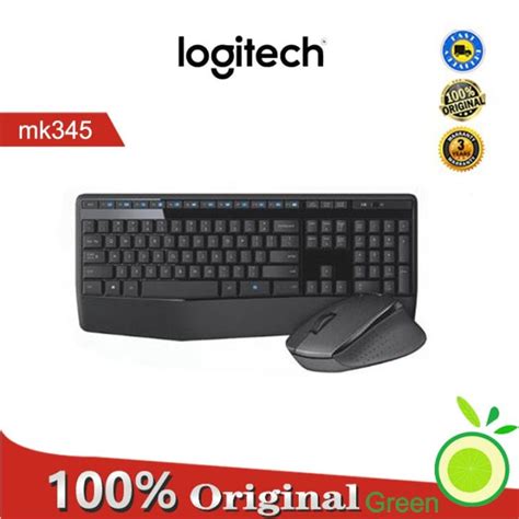 Logitech Mk345 Wireless Keyboard Mouse Combos For Pc Laptop Optical Ergonomic Mice Full Size