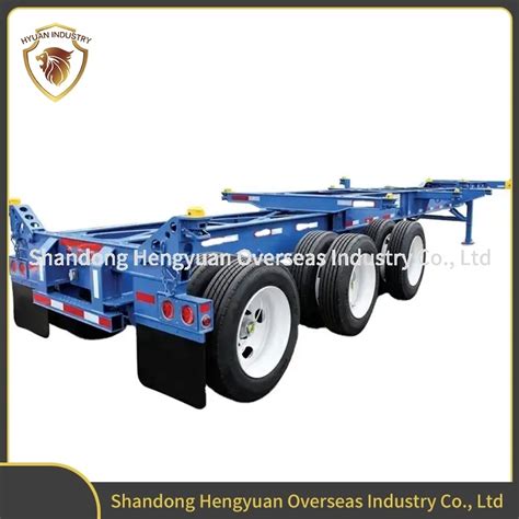 3 Axles 20 40 Feet FT Container Flatbed Container Transport With Locks