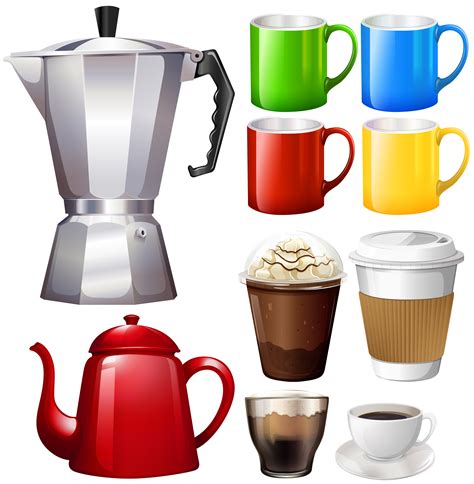 Different Cups And Mugs 303132 Vector Art At Vecteezy