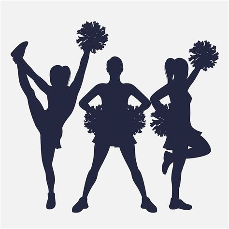 Standing Cheerleader Silhouette Clip Art Artofit