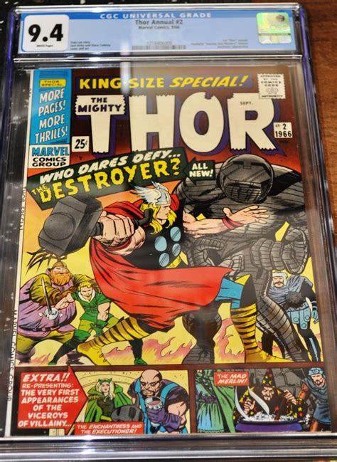 Comicsvalue The Mighty THOR Annual 2 CGC 9 4 1966 Destroyer