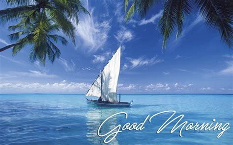 Sea Boat Good Morning Wallpaper 26805 Baltana