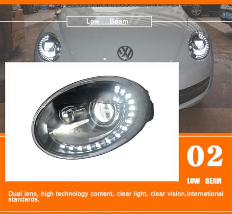 For Volkswagen Beetle Headlight Single Lens Beam Projector HID LED DRL