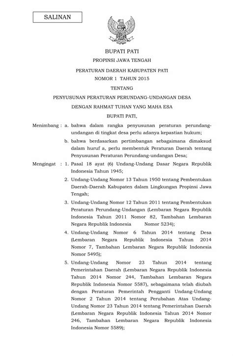 PDF SALINAN Jdih Patikab Go Id FileNOMOR 1 TAHUN 2015 TENTANG