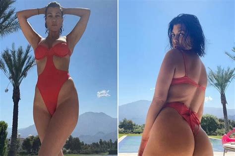 Kourtney Kardashian Gives Fans A Cheeky Peek At Kylie Swim