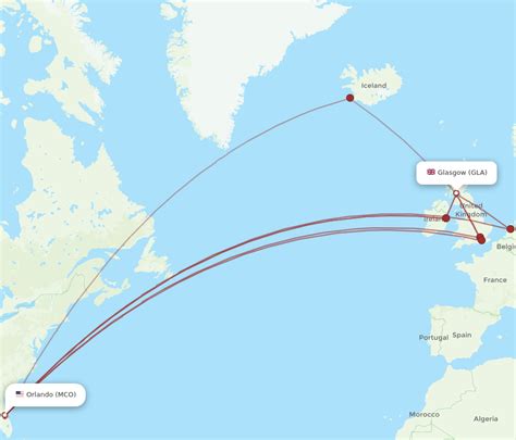 All Flight Routes From Orlando To Glasgow Mco To Gla Flight Routes