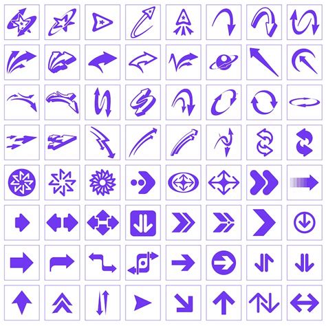 Y2k Arrow Vector Symbols Y2k Aesthetic Vector Pack 80 Vectors