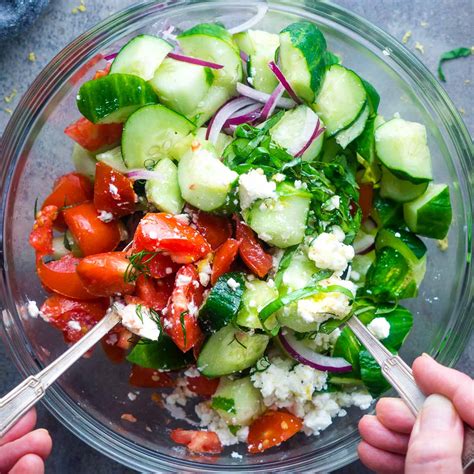 cucumber tomato feta salad