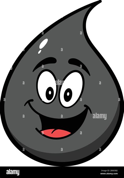 Oil Drop Mascot- A Cartoon Illustration of an Oil Drop Mascot Stock ...