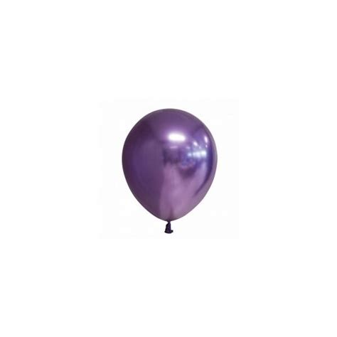 Globo Latex 12 Cromado Morado Paquete X 100 Unidades Olego