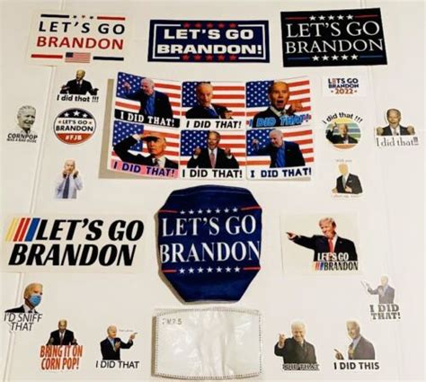 Lets Go Brandon Assorted Lot Of 25 New Stickers Maga Republican