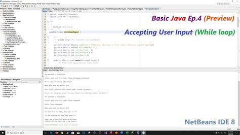 Java Ep Preview Accepting User Input Using Scanner Class Youtube