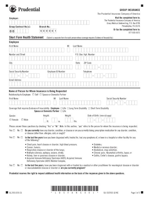 Fillable Online Prudential EOI Form Fax Email Print PdfFiller