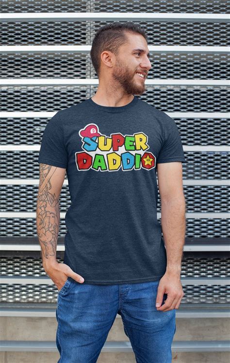 Men S Funny Dad Shirt Super Daddio T Shirt Gamer Dad Shirt Gaming Gift