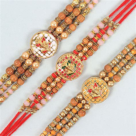 Buy Send Sneh Traditional Meenakari Rakhis Set Of Online Fnp