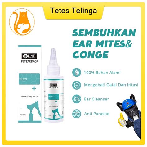 Jual Hugopet Obat Tetes Telinga Kucing Anjing Ear Mites Kutu Dan