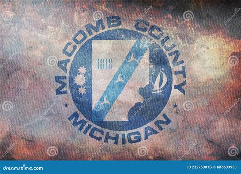 Map Of Macomb County In Michigan State On White Background. Single ...