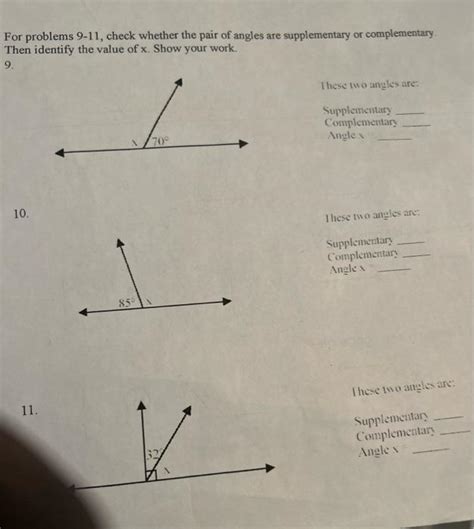 Solved For problems 9-11, check whether the pair of angles | Chegg.com