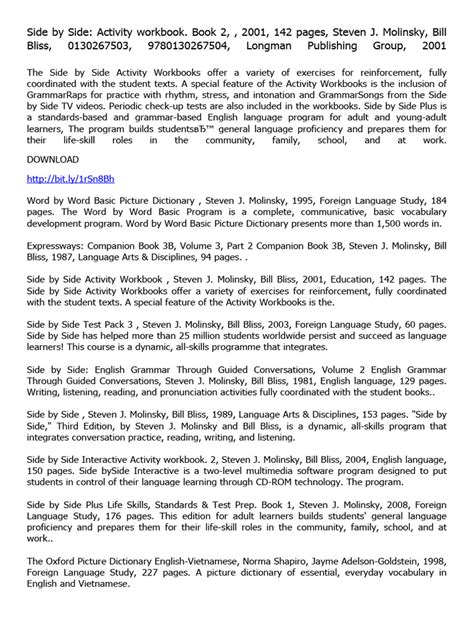 Side by Side Activity Workbook Book 2 | PDF | English Language